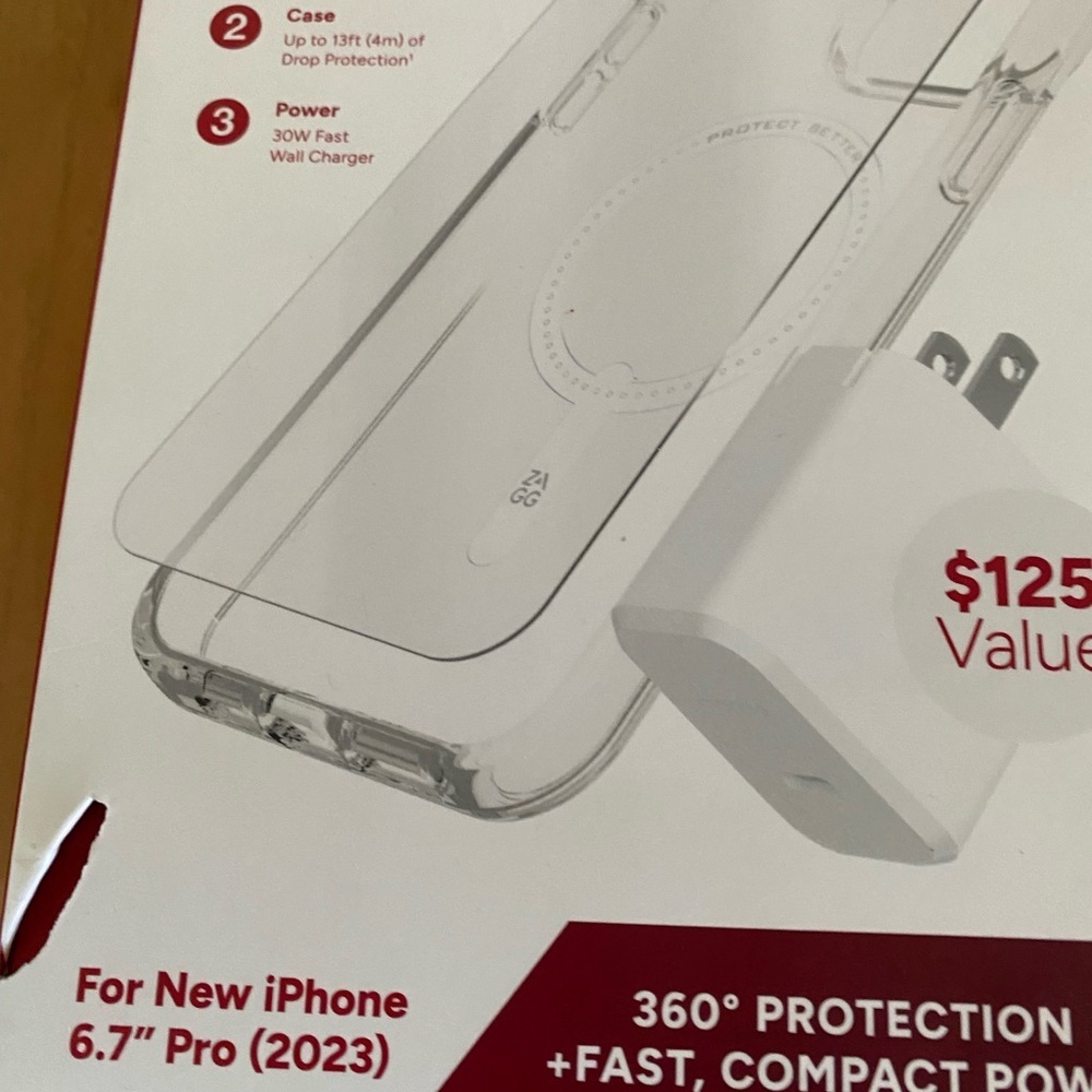 ZAGG mophie New Phone Essentials Kit 360 Screen Protection 30W Wall Charger - Picture 12 of 16